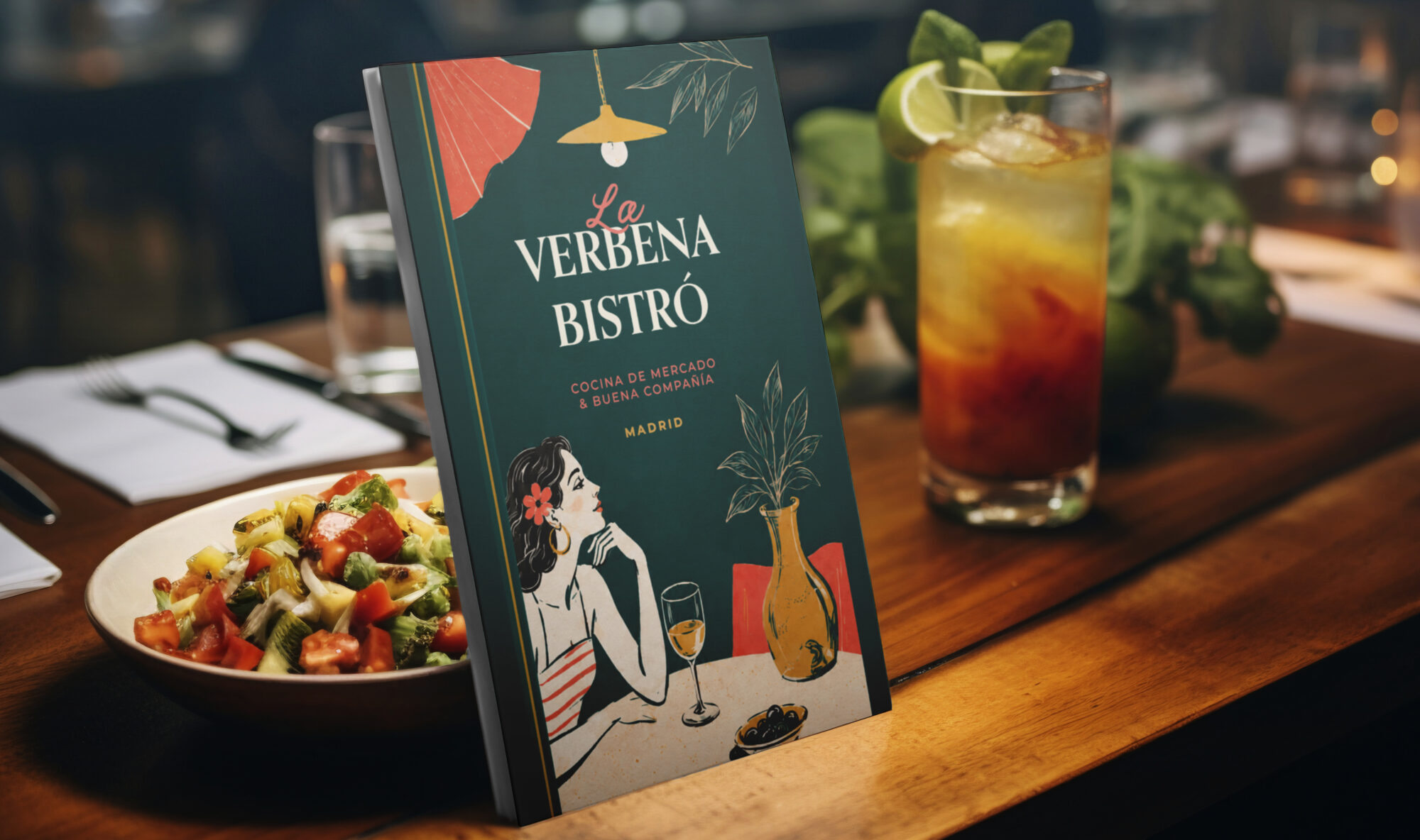 Diseño de carta de restaurante para La Verbena Bsitró